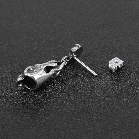 بارد الجمجمة الشيطان العظام انخفاض القرط ترصيع الجراحية الصلب كريستال استرخى أقراط للأذن الحساسة الرجال الصبي in Kuwait