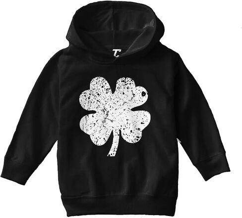Tcombo Distressed Four Leaf Clover - Luck Irish Toddler/Youth Fleece Hoodie in Saudi Arabia