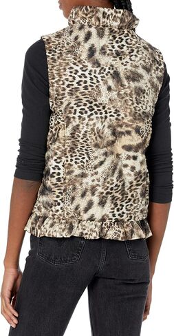 MULTIPLES Girls' Zip Front Ruffle Trim Quilted Vest in Saudi Arabia