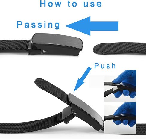 Bluecton Mens Belts Plus Size Stretchy Casual Business Web Belts Black No Holes Cut to Fit in Saudi Arabia