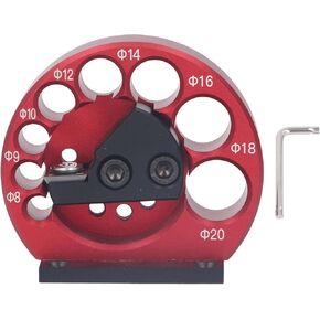 Dowel Maker Jig Kit Round Structure Dowel Maker Jig, Solid Stable Aluminum Alloy emented Carbide Blade Dowel Cutter Plate for Woodworking 8 Holes 8 to 20mm Electric Drill Milling Dowel Auxiliary Tool