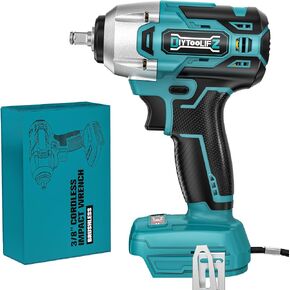 Cordless Impact Wrench for Makita 18v Battery: 250Ft-lbs(340N.m) 3/8 inch Brushless Electric Impact Gun, 2400RPM High Torque Impact Driver, Power Impact Wrench, Bare Tool Only