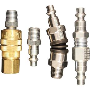 Milton S-218 1/4" M Style Swivel Coupler and Plug Kit - 6 Piece