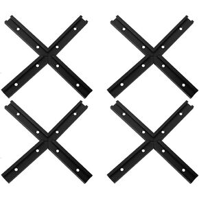 4Set T-Track Intersection kit Black for Woodworking, Universal Aluminum T Tracks Tool Accessories