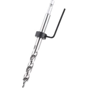 3/8" Twist Step Drill Bit Hex Shank With Adjustable Depth Stop Collar Hex Shank and Round Shank Replacement Twist Step Drills for Kreg Pocket Hole Jig Kit