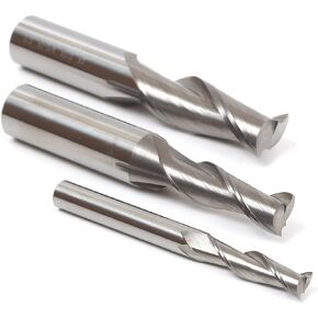YONICO Router Bits Set CNC End Mill Solid Carbide Up Cut 3 Bit Up cut 1/2-Inch Shank 14320