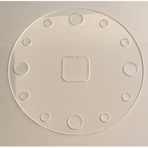 Acrylic Round Clock Template,Acrylic Router Template,12" Circle Clock Face with Clock Dials for Quilters and Crafters (12'') (Style1)