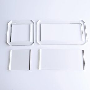 2 Pack Rectangle and Square Templates for Cutting Perfect Squares and Outlines Use with Rotary Cutter