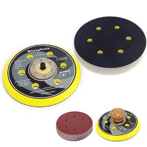 DA Sanding Pad,2PCS Hook & Loop Backing Pad for Random Orbital Sander, 6" Disc 5/16"-24 UNF Thread Provide with Handle (6in 5/16"-24 6Hole *2pcs)