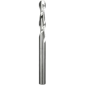 Freud 72-202: 1/4" x 1-1/8" Up Cut Spiral Ball Nose- Solid Carbide, 1/4" shank, 3" overall length