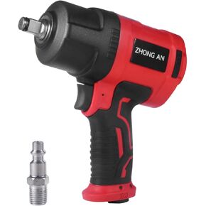 ZHONG AN Air Impact Wrench 1/2 Inch Square Drive, Twin Hammer Heavy Duty 1149 ft.lb Max Loosening Torque, Pneumatic Impact Wrench for Automotive Repair