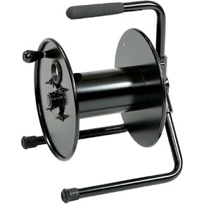Hannay Reels AVC16-10-11 Series AVC Manual Hand Crank Portable Cable Storage Reel for Audio Video, Steel and Aluminum Construction, Black Paint, Made in USA