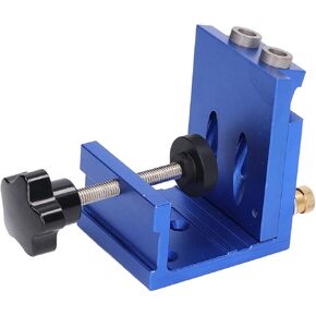 Pocket Hole Jig Kit Inclined Hole Drilling Positioner Aluminum Alloy Woodworking Oblique Punch Locator Fixture for Woodworking Angle Drilling Holes
