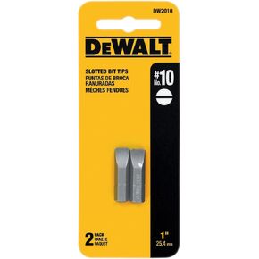 DEWALT DW2010 #10 Slotted Bit Tip (2-Pack)