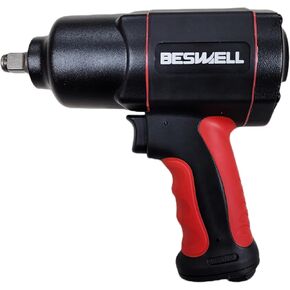 BESWELL-1/2" Regular Size Twin hammer PRO Level Air Impact Wrench-BW-112FN1 1600N.M Max Loosen Torque