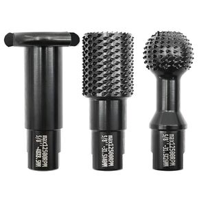 Woodworking Rotary Burr Set - 3pcs Wood Carving Burrs Drill Bit Milling Tool Groving Cutter with 5/8"-11 Thread for Carving Grinding Engraving Reaming Groving
