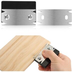 Woodworking Edge Trimmer, Portable Manual Edge Banding Cutter with 1 Carbon Steel Blade Replacement Anti-Slip Hand Planer for Wood PVC ABS Melamine Veneer Edge Bander Deburring Tool