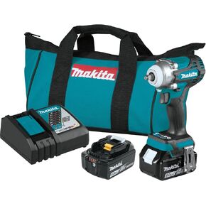 Makita XWT16T 18V LXT® Lithium-Ion Brushless Cordless 4-Speed 3/8" Sq. Drive Impact Wrench w/Friction Ring Anvil (5.0Ah)