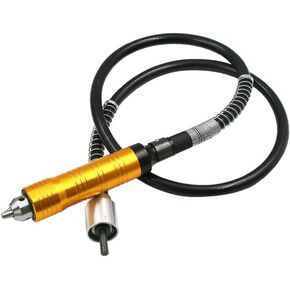 Meichoon 0.3-4mm Flex Shaft adapter Attachment,Flexible Shaft Extension Cord for Rotary Grinder Tool Attachment Silver DF46P