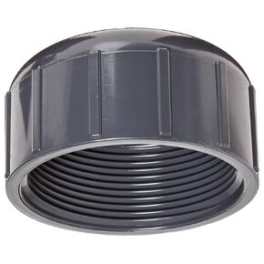 تركيبات أنابيب PVC من سلسلة Spears 448-G، غطاء، جدول 40، رمادي، 3/8 بوصة NPT أنثى