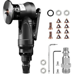 Mini Pneumatic Chamfering Machine, Air Chamfer Tool for Chamfering Metal 45 Degree Arc Corner, Handheld Grinder Tools for Metal Wood Trimming, Arc Corner Deburring (R angle blades)