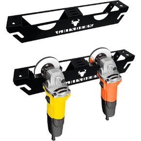 Angle Grinder Stand Bench Grinder Stand and Polisher Holder Angle Grinder Tool Stand Garage Wall mount Bracket for Cutters Polishers and Cordless Angle Grinder Air Tool Holder