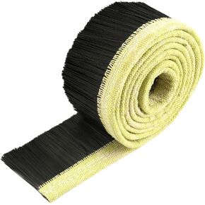 QWORK CNC Vacuum Brush, 70MM x 2M Vacuum Cleaner Engraving Machine Dust Shoe Brush Dust Cover for CNC Router Spindle Motor, Black