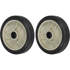 PATIKIL 4" Air Compressor Wheels, 2 Pcs Universal Air Compressor Wheel Replacement Parts with 0.5" Dia. Hole for Easy Mobility, Beige