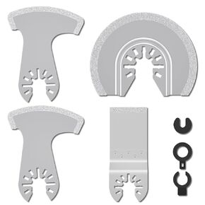 4Pcs Oscillating Multi Tool Diamond Blades Diamond Oscillating Saw Blades Tool Mortar Cutting Saw Blades Precise Cutting Segment Swing Semi Circle Saw Blade for Diamond grit Grout Removal (Package 1)