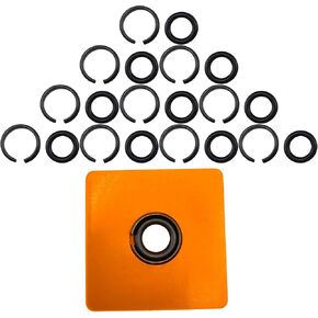 (10 Sets) 1/2"" Impact Wrench Retaining Rings Clip with O-Ring, Compatible with Milwaukee Electric/Pneumatic Type Impact Wrench, Retainer Ring Anvil Install Tool Included, Red