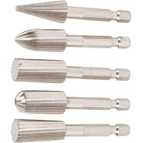 5Pcs Rotary File 1 4in Hex Shank Grinder Drill Bit Set Grinding Bit Burrs,Rotary File