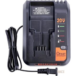 20 Volt Lithium Battery Charger BDCAC202B Replacement for Black and Decker 16V-20V MAX Lithium Battery LBXR20 LBX4020 LBXR20 LBXR2020 LBXR2020-OPE