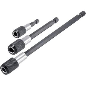 KATUR 60-150mm Screw Bit Holder, Extension Screwdriver Drill Bit Holder, 1/4 Inch Magnetic Hex Extension Chuck Adapter Set for Screws, Nuts, Drill Bit Set, Handheld Driver (60,100,150mm)