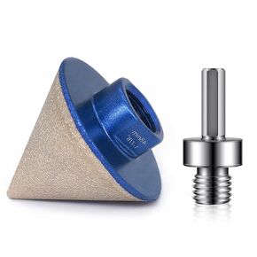 Diamond Beveling Chamfer Bit 2"(50mm) Thread 5/8"-11 Vacuum Brazed Countersink Drill Bit for Holes Trimming Cleaning…