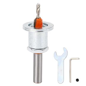 Limit Taper Hole Drill 3.5 x 8mm Adjustable Depth Countersink Drill Bit for Woodworking