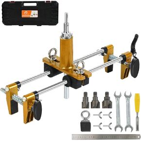 Door Lock Hole Opener Kit,Mortise Lock Jig with 3 Tungsten Carbide Blades for Wood Doors, Door Mortise Jig,Suitable for Angle Grinder & Electric Hand Drill