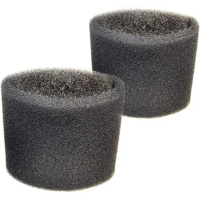 HQRP 2 Foam Filter Sleeves for Shop-Vac 2010, 2010A, 2015, 2015A, 2E150, 2E200, 3150, 3200, 3225, 3332, 3332.5A, 3332.5B, 3333.5, 3333.OH, 3334 Wet Dry Vacuums