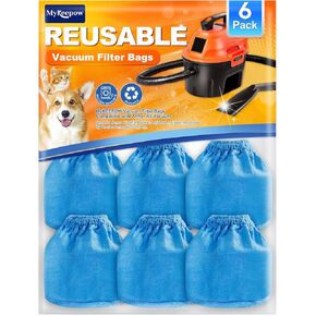 VRC2 Cloth Filter for Vacmaster 1.5 to 3.2 Gallon Wet/Dry Vacuums, MyKEEPOW 6 Pack Vacuum Filter Bag Compatible with Armor All AA155 AA256 AA255