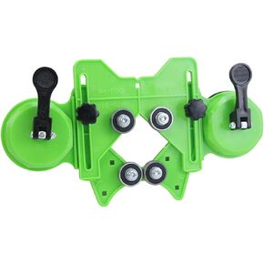 SYCOOVEN Drill Bit Hole Saw Guide, Drill Bit Hole Saw Guide Adjustable Tile Hole Cutter Centering Locator Holder Jig Fixture for Ceramic,Tile,Glass(Green)