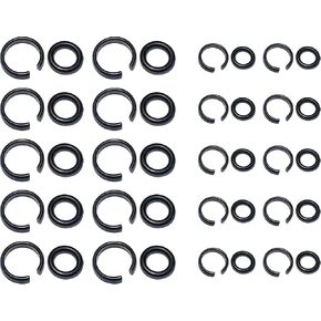 Contains 20 1/2" 3/8' Set Impact Wrench Retainer Rings Wrench Socket Clip with O-Rings Replacement for Electric Wrench/Pneumatic Wrench Square Drive Socket Retainer Ring ½" ⅜"