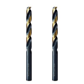 MAXTOOL Letter H 2pcs Identical Jobber Length Drills Dia 0.266" HSS M2 Twist Drill Bits Fully Ground Black-Bronze Straight Shank Drills; JBL02H10RHP2