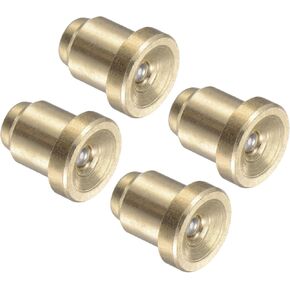 Brass Push Button Flange Grease Oil Cup, | 8mm Male Thread | Brass Ball Oiler Nipple - (Applications: for Lubrication System), 4-Pieces