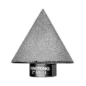 Diamond Beveling Chamfer Bits, Countersink Drill Bit for Granite Ceramic Tiles Hole 0 to 2inch (0~50mm) Enlarging Trimming W/ 5/8"-11 Thread for Angle Grinders and 3/8" Hex Shank Adapter for Drills