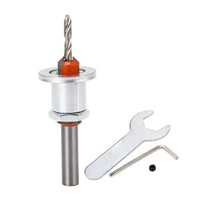 Counterbore Drill Bit Kit Limit Adjustable Fast Chip Removal 3.5 x10mm Spiral Countersink Chamfer Bit Alloy Steel for Wood Plastic Soft Metal Fiberboard Countersinking Drilling