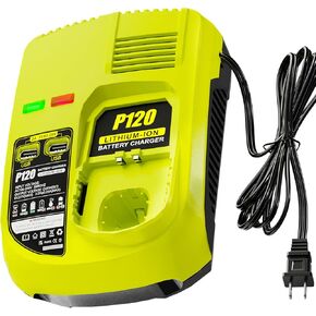 【Upgrade】 Charger Replacement for Ryobi 18V Charger P117 Compatible with Ryobi 12V-18V One+ Lithium NiCad NiMh Battery P102 P108 P189 P197 P103 P105 P107 P190 P191 PBP002 12-18V Ryobi Battery Charger