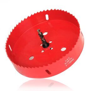 Hole Saw 6" / 152mm, HSS Bi-Metal Drill Hole Cutter with Mandrels for Wood, Drywall, Plastic Plate, Ceiling, Plastboard