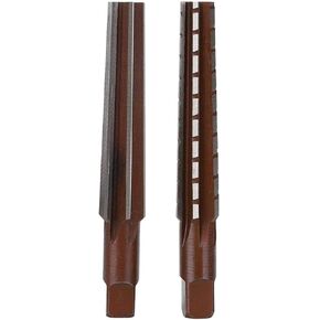 2PCS Rough + Fine Morse Taper Reamer High Carbon Steel Straight Shank Hand Tapered Reamer(MT1#)
