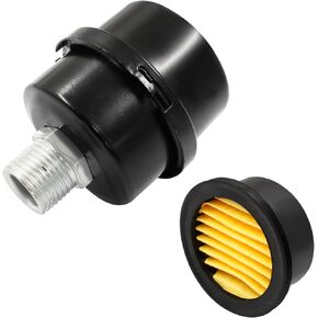 2Pcs Air Compressor Silencer Filter 3/8" PT 16mm Metal Air Compressor Intake Filter Silencer Sound Muffler for Generators, Blowers