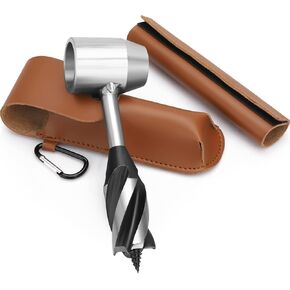 أداة Bushcraft Gear لمستوطني البقاء على قيد الحياة، مفتاح مثقاب يدوي من SUNJOYCO مع ربط مثقاب خشب سكوتش وصانع ثقب يدوي، مثقاب مثقاب للاستخدام في الهواء الطلق والتخييم وحقائب الظهر in Kuwait