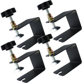 4Pcs Drawer Front Installation Clamps, Cabinet Hardware Jig Universal C Clamp, Flexible Drill Hole Guide Position Tool, Stainless Steel Drawer Fixing Clips, for Accurate Intall Pulls & Handles.